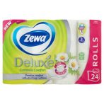   ZEWA Toalettpapír, 3 rétegű, kistekercses, 24 tekercs, ZEWA "Deluxe", kamilla