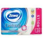   ZEWA Toalettpapír, 3 rétegű, kistekercses, 24 tekercs, ZEWA "Deluxe", fehér