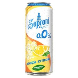 SOPRONI Alkoholmentes sör, 0,5 l, dobozos, SOPRONI "0.0%", bodza-citrom SOPRONI Alkoholmentes sör, 0,5 l, dobozos, SOPRONI "0.0%", bodza-citrom