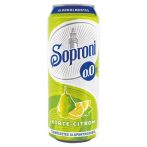 SOPRONI Alkoholmentes sör, 0,5 l, dobozos, SOPRONI "0.0%", körte-citrom SOPRONI Alkoholmentes sör, 0,5 l, dobozos, SOPRONI "0.0%", körte-citrom