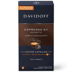 DAVIDOFF Kávékapszula, Nespresso® kompatibilis, 10 db, DAVIDOFF "Espresso 57" DAVIDOFF Kávékapszula, Nespresso® kompatibilis, 10 db, DAVIDOFF "Espresso 57"