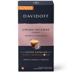 DAVIDOFF Kávékapszula, Nespresso® kompatibilis, 10 db, DAVIDOFF "Crema Intense Lungo" DAVIDOFF Kávékapszula, Nespresso® kompatibilis, 10 db, DAVIDOFF "Crema Intense Lungo"