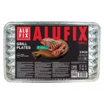 ALUFIX Grilltálca, 34,5x22,5 cm, négyszögletű, 3 db, ALUFIX ALUFIX Grilltálca, 34,5x22,5 cm, négyszögletű, 3 db, ALUFIX