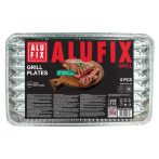 ALUFIX Grilltálca, 34,5x22,5 cm, négyszögletű, 5 db, ALUFIX ALUFIX Grilltálca, 34,5x22,5 cm, négyszögletű, 5 db, ALUFIX