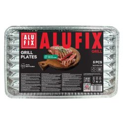 ALUFIX Grilltálca, 34,5x22,5 cm, négyszögletű, 5 db, ALUFIX ALUFIX Grilltálca, 34,5x22,5 cm, négyszögletű, 5 db, ALUFIX