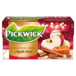 PICKWICK Gyümölcstea, 20x1,75 g, PICKWICK "Fruit Fusion", Apple Love