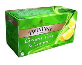 TWININGS Zöldtea, 25x1,6 g, TWININGS "Green Tea & Lemon" TWININGS Zöldtea, 25x1,6 g, TWININGS "Green Tea & Lemon"