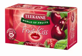 TEEKANNE Gyümölcstea, 20x2,5 g, TEEKANNE "Fruit kiss", eper-meggy