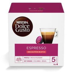 NESCAFE DOLCE GUSTO Kávékapszula, 16x6 g, NESCAFÉ DOLCE GUSTO "Espresso", koffeinmentes