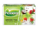PICKWICK Zöld tea, 20x1,5 g, PICKWICK "Zöld tea Gyümölcsös Variációk", kókusz, vörösáfonya, eper-citromfű, mangó-jázmin PICKWICK Zöld tea, 20x1,5 g, PICKWICK "Zöld tea Gyümölcsös Variációk", kókusz, vörösáfonya, eper-citromfű, mangó-jázmin