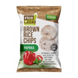 RICE UP Barnarizs chips, 60 g, RICE UP, paprikás RICE UP Barnarizs chips, 60 g, RICE UP, paprikás