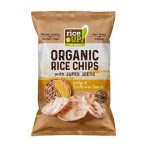 RICE UP Barnarizs chips, 25 g, RICE UP "Bio", kölessel és napraforgóval RICE UP Barnarizs chips, 25 g, RICE UP "Bio", kölessel és napraforgóval