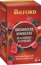 MILFORD Gyümölcstea, 20x2,5 g, MILFORD "Blackberry-raspberry", szeder-málna MILFORD Gyümölcstea, 20x2,5 g, MILFORD "Blackberry-raspberry", szeder-málna