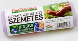 MAZZINI Szemeteszsák, újrahasznosított, 20 l, 20 db, 45x50 cm, 10 µ, MAZZINI, lila MAZZINI Szemeteszsák, újrahasznosított, 20 l, 20 db, 45x50 cm, 10 µ, MAZZINI, lila