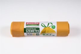 MAZZINI Szemeteszsák, újrahasznosított, húzófüles, 70 l, 15 db, 64x70 cm, 18 µ, MAZZINI, sárga MAZZINI Szemeteszsák, újrahasznosított, húzófüles, 70 l, 15 db, 64x70 cm, 18 µ, MAZZINI, sárga