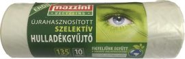 MAZZINI Szemeteszsák, szelektív hulladékhoz, újrahasznosított, erős, 135 l, 10 db, 70x110 cm, 25 µ, MAZZINI, átlátszó MAZZINI Szemeteszsák, szelektív hulladékhoz, újrahasznosított, erős, 135 l, 10 db, 70x110 cm, 25 µ, MAZZINI, átlátszó