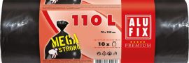 ALUFIX Szemeteszsák, mega erős, 110 l, 10 db, 70x110 cm, 80 µ, ALUFIX, fekete ALUFIX Szemeteszsák, mega erős, 110 l, 10 db, 70x110 cm, 80 µ, ALUFIX, fekete
