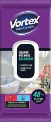 VORTEX Nedves törlőkendő, fürdőszobai, 48 db, VORTEX VORTEX Nedves törlőkendő, fürdőszobai, 48 db, VORTEX
