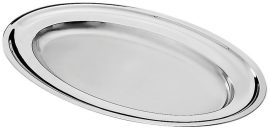 . Tálca, ovális, rozsdamentes acél, 26x19 cm . Tálca, ovális, rozsdamentes acél, 26x19 cm