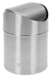 . Szemetes, rozsdamentes acél, asztali, 12x16 cm . Szemetes, rozsdamentes acél, asztali, 12x16 cm