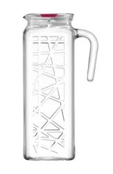 . Üvegkancsó tetővel, szögletes, 1l . Üvegkancsó tetővel, szögletes, 1l