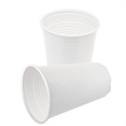 . Műanyag pohár, 2 dl, 100 db, fehér