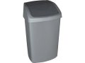   CURVER Billenős szemetes, 50 l, CURVER "Swing top", ezüst/grafit