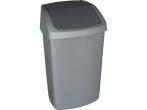 CURVER Billenős szemetes, 50 l, CURVER "Swing top", ezüst/grafit CURVER Billenős szemetes, 50 l, CURVER "Swing top", ezüst/grafit