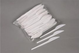 . Kés, műanyag, többször használatos, 17 cm, 40 db "Prima", fehér . Kés, műanyag, többször használatos, 17 cm, 40 db "Prima", fehér