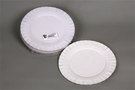 . Papírtányér, kerek, desszertes, 19 cm, 50 db, fehér . Papírtányér, kerek, desszertes, 19 cm, 50 db, fehér