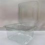   . Ételtároló doboz, egybefedeles, műanyag, szögletes, 250 ml, 100 db, "Party", víztiszta