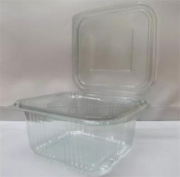 . Ételtároló doboz, egybefedeles, műanyag, szögletes, 500 ml, 100 db, "Party", víztiszta . Ételtároló doboz, egybefedeles, műanyag, szögletes, 500 ml, 100 db, "Party", víztiszta