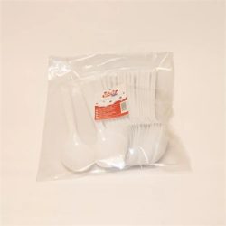 . Kanál, műanyag, többször használatos, 17 cm, 20 db "Prima", fehér . Kanál, műanyag, többször használatos, 17 cm, 20 db "Prima", fehér