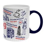 . Teásbögre, angol nyelvtani mintával, 32cl . Teásbögre, angol nyelvtani mintával, 32cl