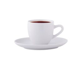 . Mokkáscsésze+alj, fehér, 10 cl, 6 db-os szett "Economic" . Mokkáscsésze+alj, fehér, 10 cl, 6 db-os szett "Economic"