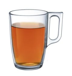 . Üvegpohár, füllel, 6 db-os szett, 40 cl, "CoffeeTime" . Üvegpohár, füllel, 6 db-os szett, 40 cl, "CoffeeTime"