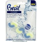 . WC tisztító blokk, 2 fázisú, 3x45 g, "Brait Hygiene and fresh", óceán . WC tisztító blokk, 2 fázisú, 3x45 g, "Brait Hygiene and fresh", óceán