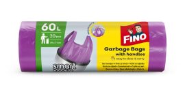 FINO Szemeteszsák, köthető füles, 60 l, 20 db, 59x71 cm, 12 µ, FINO "Smart handles", lila FINO Szemeteszsák, köthető füles, 60 l, 20 db, 59x71 cm, 12 µ, FINO "Smart handles", lila