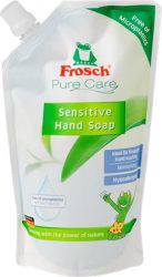FROSCH Folyékony szappan utántöltő, 500 ml, FROSCH, "Érzékeny bőrre" FROSCH Folyékony szappan utántöltő, 500 ml, FROSCH, "Érzékeny bőrre"