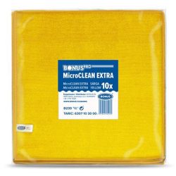 BONUS Törlőkendő, univerzális, 10 db, 40x40 cm, BONUS "MicroCLEAN Extra", sárga BONUS Törlőkendő, univerzális, 10 db, 40x40 cm, BONUS "MicroCLEAN Extra", sárga