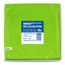 BONUS Törlőkendő, univerzális, 10 db, 40x40 cm, BONUS "MicroCLEAN Extra", zöld BONUS Törlőkendő, univerzális, 10 db, 40x40 cm, BONUS "MicroCLEAN Extra", zöld