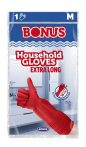 BONUS Gumikesztyű, háztartási, latex, extra hosszú, 38 cm, M méret, BONUS, piros BONUS Gumikesztyű, háztartási, latex, extra hosszú, 38 cm, M méret, BONUS, piros