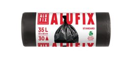 ALUFIX Szemeteszsák, 35 l, 30 db, 53x60 cm, 10 µ, ALUFIX, fekete ALUFIX Szemeteszsák, 35 l, 30 db, 53x60 cm, 10 µ, ALUFIX, fekete