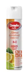 BRADO Felületfertőtlenítő és légfrissítő spray, 300 ml, BRADOLIFE, gyümölcs