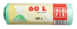 ALUFIX Szemeteszsák, zárószalagos, 60 l, 20 db, 64x71 cm, 16 µ, ALUFIX, zöld ALUFIX Szemeteszsák, zárószalagos, 60 l, 20 db, 64x71 cm, 16 µ, ALUFIX, zöld