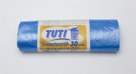 TUTI Szemeteszsák, 30 l, 20 db, 50x60 cm, 9 µ, TUTI, kék TUTI Szemeteszsák, 30 l, 20 db, 50x60 cm, 9 µ, TUTI, kék