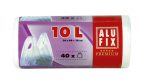 ALUFIX Szemeteszsák, köthető füllel, 10 l, 40 db, 36x44 cm, 10 µ, ALUFIX, fehér ALUFIX Szemeteszsák, köthető füllel, 10 l, 40 db, 36x44 cm, 10 µ, ALUFIX, fehér