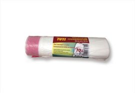 TUTI Szemeteszsák, zárószalagos, 70 l, 15 db, 64x70 cm, 14 µ, TUTI, fehér TUTI Szemeteszsák, zárószalagos, 70 l, 15 db, 64x70 cm, 14 µ, TUTI, fehér