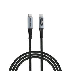 VERBATIM USB kábel, USB-C - USB-C, 1,2 m, 240W, teljesítménykijelzővel, VERBATIM