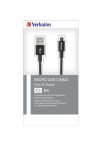 VERBATIM USB kábel, USB - micro USB, 1 m, VERBATIM, fekete VERBATIM USB kábel, USB - micro USB, 1 m, VERBATIM, fekete